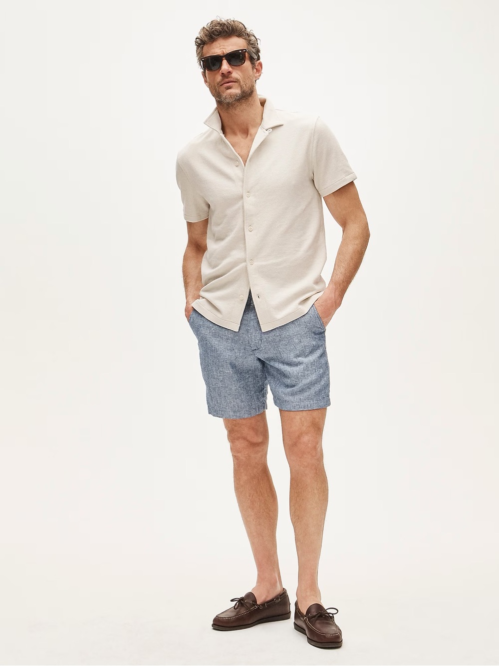J Crew 7" linen short